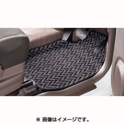 6387-31GR [カーマット ヘリンボン柄 軽自動車用 フロント用1枚入り ズレ防止加工 46×62cm グレー]