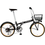 折りたたみ自転車 20型 外装6段変速ブラック CHEVY FDB206-SE