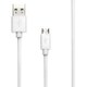 ENE LIFE 一発で挿し込めるmicroUSBケーブル 0.5m ホワイト LP-MUCEL01WH