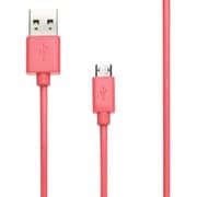 ENE LIFE 一発で挿し込めるmicroUSBケーブル 0.5m ピンク LP-MUCEL01PK