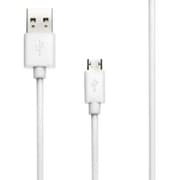 ENE LIFE 一発で挿し込めるmicroUSBケーブル 2.0m ホワイト LP-MUCEL03WH