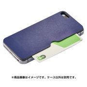 TR-PFIP16E-NNV [iPhone SE/5s/5 背面テクスチャーシート カードポケット ネイビー]
