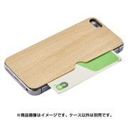 TR-PFIP16E-TNW [iPhone SE/5s/5 背面テクスチャーシート カードポケット ナチュラルウッド]