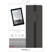 docomo arrows Tab F-04H レザーケース スタンド機能付き ブラック RT-ARH4LC1/B