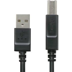 USB2.0ケーブル A-Bタイプ やわらか 1.0m ブラック U2C-BY10BK