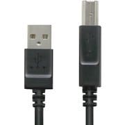 USB2.0ケーブル A-Bタイプ やわらか 1.5m ブラック U2C-BY15BK