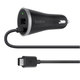 USB-C カーチャージャー(15W/3A/5V) 1.2m USB-C ケーブル搭載/USB-Aポート内蔵(5W/1A/5V) F7U006bt04-BLK