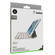 iPad mini 4対応 QODE Ultimate Lite キーボードケース ホワイト/ゴールド F5L191QEWGW