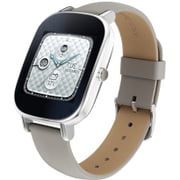 ASUS ZenWatch 2 1.45インチ 有機EL/サイズ 約45mm/急速充電対応/本体:シルバー/ストラップ:グレーベージュ(本革)/Android Wear/Snapdragon 400/512MB RAM/4GB ROM/280×280ドット/Bluetooth 4.1 WI502Q(BQC)-GR04
