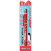 ノック式油性ペン ノック式ハンディS Pentel PEN 細字 パック入り 赤 XNXS15-BP