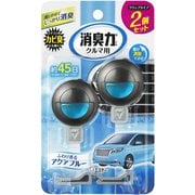 車用 消臭剤 芳香剤 クルマの消臭力 クリップタイプ アクアブルー 3.2mL×2個セット