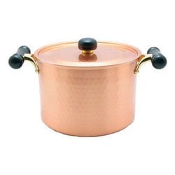 アンティックIH対応 銅製深型両手鍋 22cm IH-103