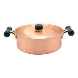 アンティックIH対応 銅製浅型鍋 24cm IH-104