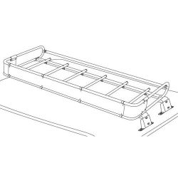 CF423E [トラックキャリア Cseries 4本脚 長さ710×幅1407×全高228mm 主な適合車種：キャンターハイルーフ]
