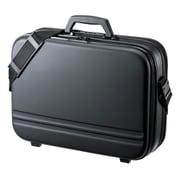 セミハードPCケース(ダブル)17.3インチワイドPC対応 ショルダーベルト付き ブラック BAG-716BK2