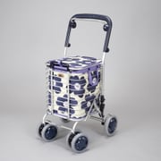 シルバーカー ワイヤーカート 花柄青 A-0198H