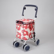 シルバーカー ワイヤーカート 花柄赤 A-0198H