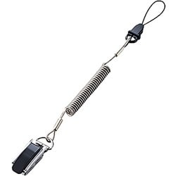 P-STCS50BK [スマートフォン用クリップストラップ ステンレスワイヤー 長さ最大/約50cm ブラック]