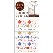手帳用シール いろラベル 矢印 クリア スマート ML166