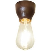 LEDフィラメント球付小型シーリングライト 簡単取り付け ブラウン SCE-130BR