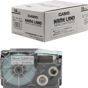 ネームランド スタンダード 透明テープ 黒文字 幅18mm 長さ8m 5本入 XR-18X-5P-E