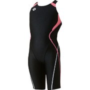 ARN-4020WJ-BKPF-R150 [UROKOSKIN ジュニア ハーフスパッツ （着やストラップ） R150 ブラック×ピンクF]
