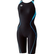 ARN-4020WN-BKBR-O [競泳用水着 AQUA RACING（アクア レーシング） セイフリーバックスパッツ（着やストラップ） レディース Oサイズ ブラック×ブルーF]