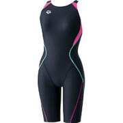 ARN-4020WN-CGFP-L [競泳用水着 AQUA RACING（アクア レーシング） セイフリーバックスパッツ（着やストラップ） レディース Lサイズ Cグレー×Fピンク]