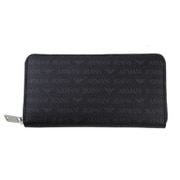 ラウンドファスナー 長財布 PVC ブラック ARMANI JEANS-938542/CC996
