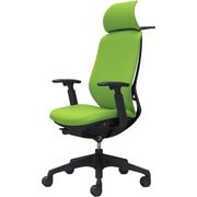 【完成品】 Sylphy（シルフィ） ライムグリーン 【エクストラハイバック クッションタイプ アジャストアーム付 ブラックボディ 樹脂脚 ハンガー付 ナイロンキャスター】 ※受注生産 C68DXR FSF5