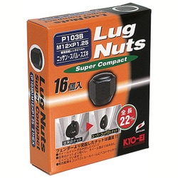 ホイール用品 P103B-16P LugNut Super Compact 16PCS