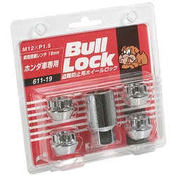 ホイール用品 611-19 ブルロック 貫通タイプ 19HEX M12xP1.5