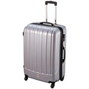 スーツケース ダブルファスナータイプ L 旅行日数目安：1週間以上 100L/115L TSAロック搭載 シルバー MT-3568
