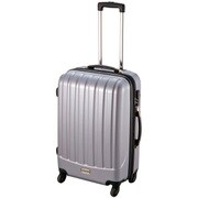 スーツケース ダブルファスナータイプ M 旅行日数目安：4泊～7泊 60L/70L TSAロック搭載 シルバー MT-3569