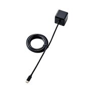 Lightning AC充電器 CUBE/1A出力/ケーブル一体/1.5m/ブラック LPA-ACLAC155BK