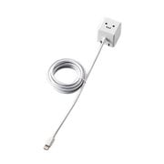 Lightning AC充電器 CUBE 1A出力 ケーブル一体 1.5m ホワイトフェイス LPA-ACLAC155WF