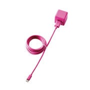 Lightning AC充電器 CUBE/1A出力/ケーブル同梱/1.5m/ピンク LPA-ACUAS155PN