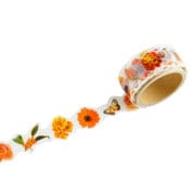 yano design 型抜きマスキングテープ series Flowers for collage オレンジ YD-MK-040