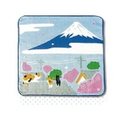 ねこ百景 [ガーゼタオル 富士山]