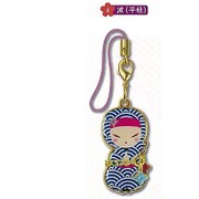 SHK10015 [忍-花風- チャームストラップ 忍者ガール 波/平穏]