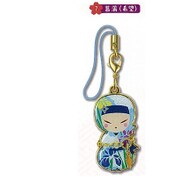 SHK10016 [忍-花風- チャームストラップ 忍者ガール 菖蒲/希望]