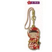 SHK10020 [忍-花風- チャームストラップ 忍者ガール 萩/思案]