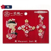 SHK10034 [忍-花風- マグネット3点セット 梅]