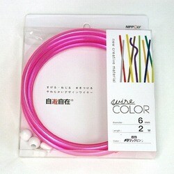 J6023WC [デザインカラーワイヤ 自遊自在 φ6.0×2m巻 メタリックピンク]