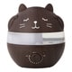 うるおいにゃんこ アロマ加湿器 L 木目調 ダークウッド HFT-1629DW