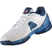 AQ2408-255 [テニスシューズ adizero club（アディゼロクラブ） オムニクレー メンズ 25.5cm ランニングホワイト/テックスティールF16/フラッシュレッド S15]