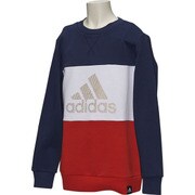 BUE66-AZ6636-J150 [Boys カラーブロック フレンチテリー クルーネックスウェット ジュニアサイズ J150 カレッジネイビー]