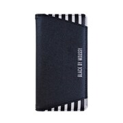 72141 [iPhone 7用 4.7インチ 手帳ケース BLACK BY MOUSSY ストライプ ブラック]
