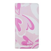 72447 [iPhone 7用 4.7インチ 手帳ケース Pinky Girls ハートマーブル柄 ピンク]