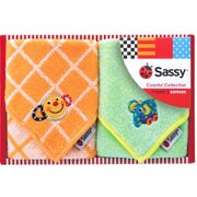 Sassy(ライセンス) ミニタオルセット ブルー＆オレンジ